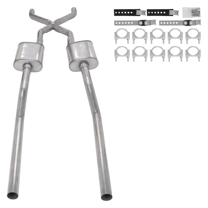 Pypes Performance Exhaust SGT77 55-59 GM 2WD Truck 2.5 Inch Crossmember Back Exhaust Kit Without Mufflers Pypes Performance Exhaust - Truck Part Superstore