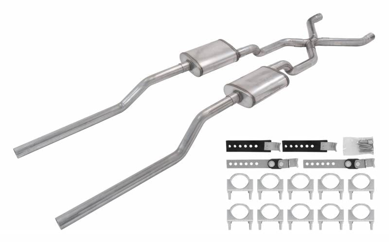 Pypes Performance Exhaust SGT77T 55-59 GM 2WD Truck 2.5 Inch Crossmember Back Exhaust Kit With Turbo Pro Mufflers Pypes Performance Exhaust - Truck Part Superstore