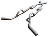 Pypes Performance Exhaust SGT79R Crossmember Back w/X-Pipe Exhaust System 67-74 GM Split Rear Dual Exit 2.5 in Intermediate And Tail Pipe Race Pro Muffler/Hdw Incl Tip Not Incl Natural Finish 409 Stainless Steel Pypes Exhaust - Truck Part Superstore