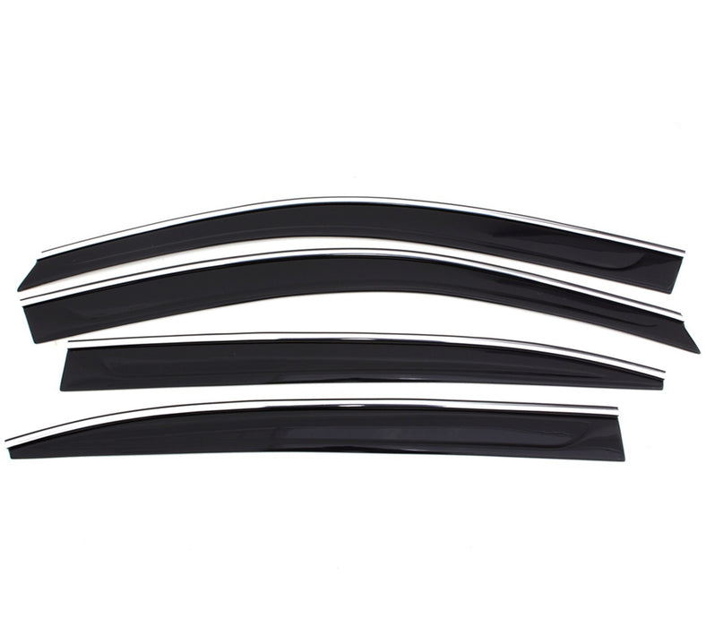 Auto Ventshade (AVS) 794041 Ventvisor® Low Profile Deflector 4 pc.; Smoke w/Chrome Trim; - Truck Part Superstore