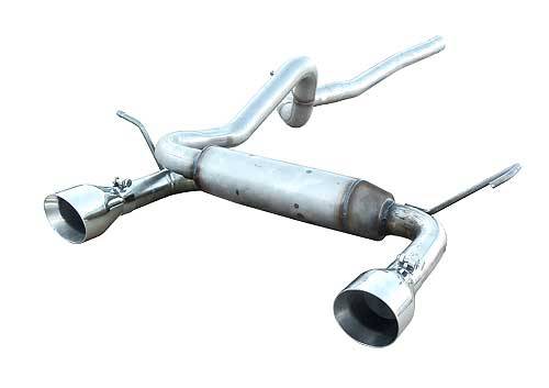 Pypes Performance Exhaust SJJ17S Cat Back Exhaust System 07-18 Wrangler JK 2 Door Split Rear Dual Exit 2.5 in Intermediate And Tail Pipe Street Pro Muffler/Hardware/4.5 in Polished Tips Incl Natural Finish 409 Stainless Steel Pypes Exhaust - Truck Part Superstore