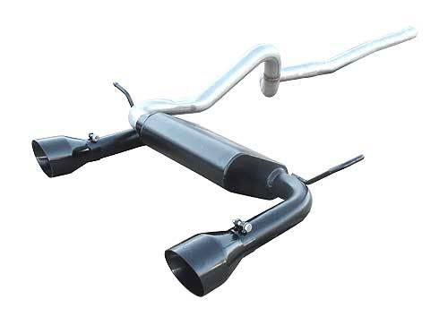Pypes Performance Exhaust SJJ17SB Cat Back Exhaust System 07-18 Wrangler JK 2 Door Split Rear Dual Exit 2.5 in Intermediate And Tail Pipe Street Pro Muffler/Hardware/4.5 in Black Tips Incl Natural Finish 409 Stainless Steel Pypes Exhaust - Truck Part Superstore