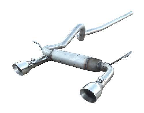 Pypes Performance Exhaust SJJ19S Cat Back Exhaust System 07-18 Wrangler JK 4 Door Split Rear Dual Exit 2.5 in Intermediate And Tail Pipe Street Pro Muffler/Hardware/4.5 in Polished Tips Incl Natural Finish 409 Stainless Steel Pypes Exhaust - Truck Part Superstore