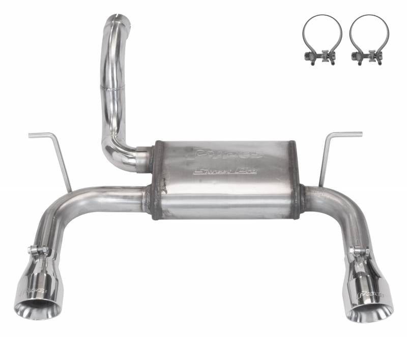 Pypes Performance Exhaust SJJ24S Axle-Back Exhaust System 18-22 Jeep Jl Dual Exit 2.5 Inch Intermediate And Tailpipe Street Pro Muffler Hardware Incl 4 Inch Dual Tips Included Stainless Steel Pypes Exhaust - Truck Part Superstore