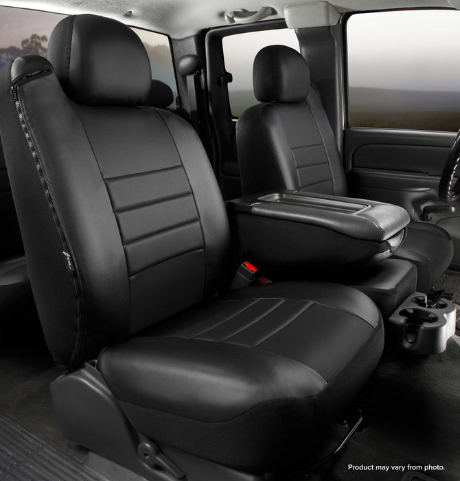 FIA SL68-8 BLK/BLK LeatherLite™ Custom Seat Cover - Truck Part Superstore