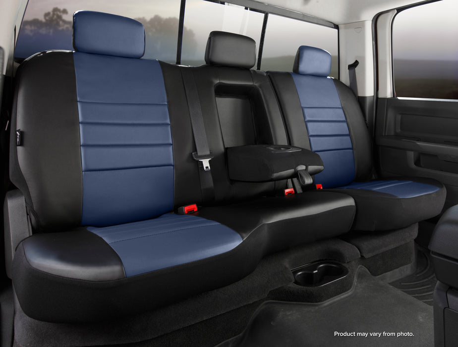 FIA SL62-89 BLUE LeatherLite™ Custom Seat Cover; Split Seat 40/60; Blue; - Truck Part Superstore