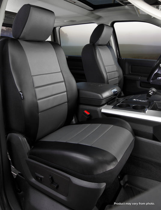 FIA SL69-57 GRAY LeatherLite™ Custom Seat Cover; Split Seat 40/60; Gray; - Truck Part Superstore