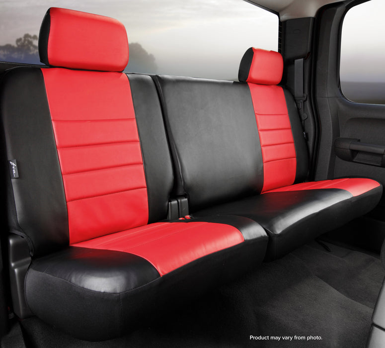 FIA SL62-26 RED SL60 Series - Leatherlite Simulated Leather Custom Fit Rear Seat Cover- Red - Truck Part Superstore