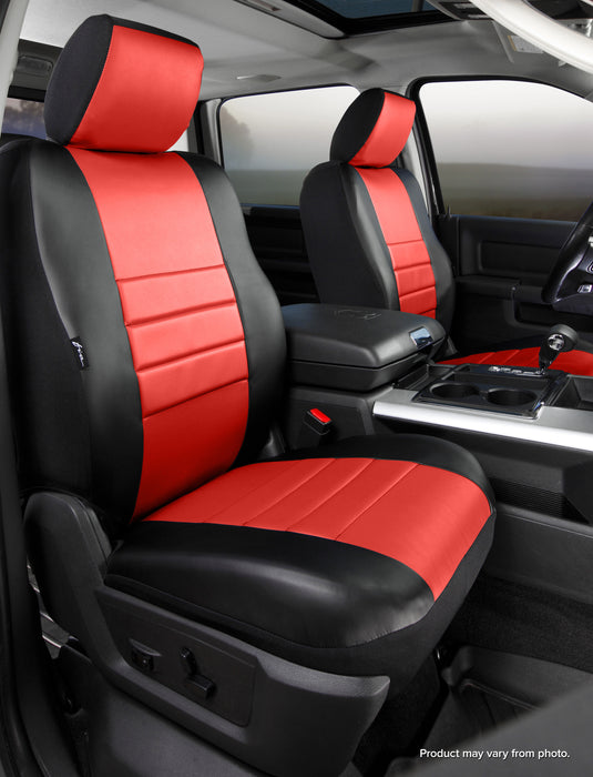 FIA SL69-57 RED LeatherLite™ Custom Seat Cover; Split Seat 40/60; Red; - Truck Part Superstore