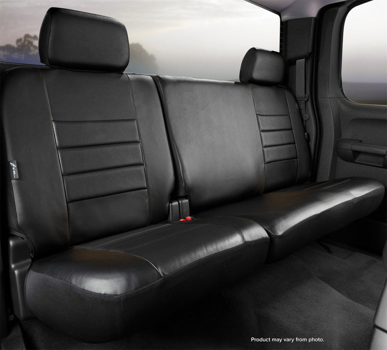 FIA SL62-97 BLK/BLK LeatherLite™ Custom Seat Cover - Truck Part Superstore