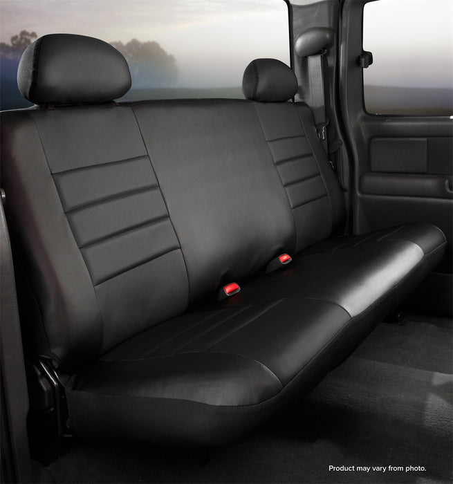 FIA SL62-43 BLK/BLK LeatherLite™ Custom Seat Cover - Truck Part Superstore