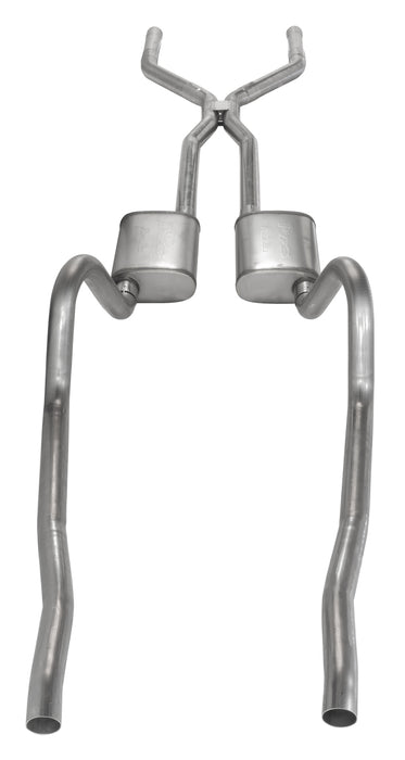 Pypes Performance Exhaust SMA40T Crossmember Back w/H-Pipe Exhaust System 67-73 Mopar A-Body Split Rear Dual Exit 2.5 in Intermediate And Tail Pipe Turbo Pro Mufflers/Hardware Incl Tip Not Incl Pypes Exhaust - Truck Part Superstore