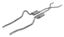 Pypes Performance Exhaust SMA40T Crossmember Back w/H-Pipe Exhaust System 67-73 Mopar A-Body Split Rear Dual Exit 2.5 in Intermediate And Tail Pipe Turbo Pro Mufflers/Hardware Incl Tip Not Incl Pypes Exhaust - Truck Part Superstore