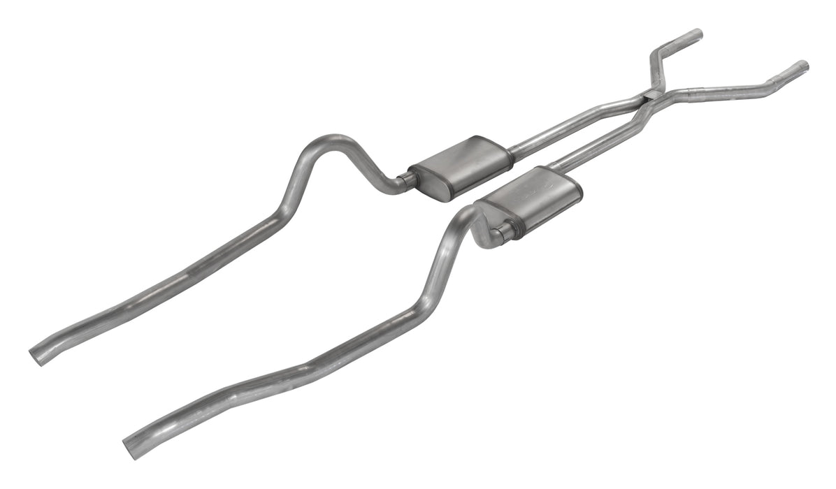 Pypes Performance Exhaust SMA40V Crossmember Back w/H-Pipe Exhaust System 67-73 Mopar A-Body Split Rear Dual Exit 2.5 in Intermediate And Tail Pipe Violator Mufflers/Hardware Incl Tip Not Incl Pypes Exhaust - Truck Part Superstore