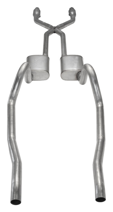 Pypes Performance Exhaust SMA910RE Crossmember Back w/X-Pipe Exhaust System 75-76 Mopar A-Body Split Rear Dual Exit 2.5 in Intermediate And Tail Pipe Race Pro Mufflers/Hardware Incl Tip Not Incl Catalytic Converter Incl Pypes Exhaust - Truck Part Superstore