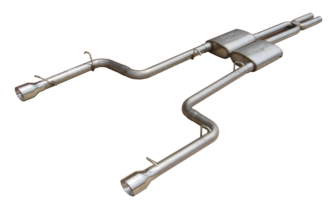 Pypes Performance Exhaust SMC10S Street Pro Series Cat Back Exhaust System Split Rear Dual Exit 2.5 in Intermediate And Tail Pipe Street Pro Muffler/Hardware/Polished Tips Incl Natural 409 Stainless Steel Pypes Exhaust - Truck Part Superstore