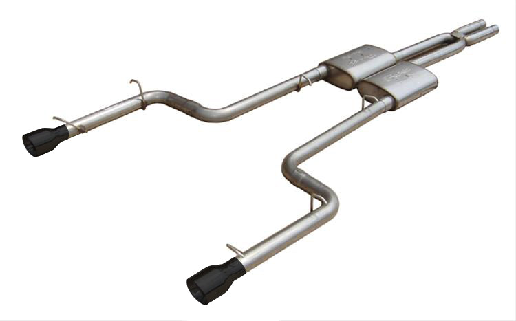 Pypes Performance Exhaust SMC12VB Cat Back Exhaust System Split Rear Dual Exit 06-10 Charger V6 2.5 in Intermediate And Tail Pipe Violator Muffler/Hardware/4 in Black Tips Incl Natural Finish 409 Stainless Steel Pypes Exhaust - Truck Part Superstore