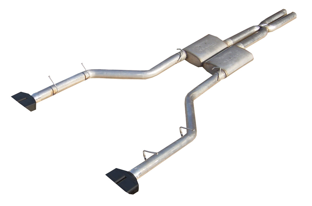Pypes Performance Exhaust SMC21VB Cat Back Exhaust System Split Rear Dual 08-14 Challenger V8 SRT8 Exit 3 in Intermediate And Tail Pipe Violator Muffler/Hardware/Black Tips Incl Natural Finish 409 Stainless Steel Pypes Exhaust - Truck Part Superstore