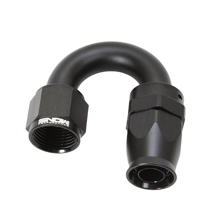 Snow Performance SNF-60118 -10 AN 180 Degree PTFE Hose End; Black. - Truck Part Superstore