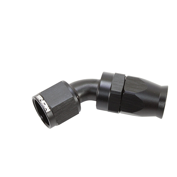 Snow Performance SNF-60145 -10 AN 45 Degree PTFE Hose End; Black. - Truck Part Superstore