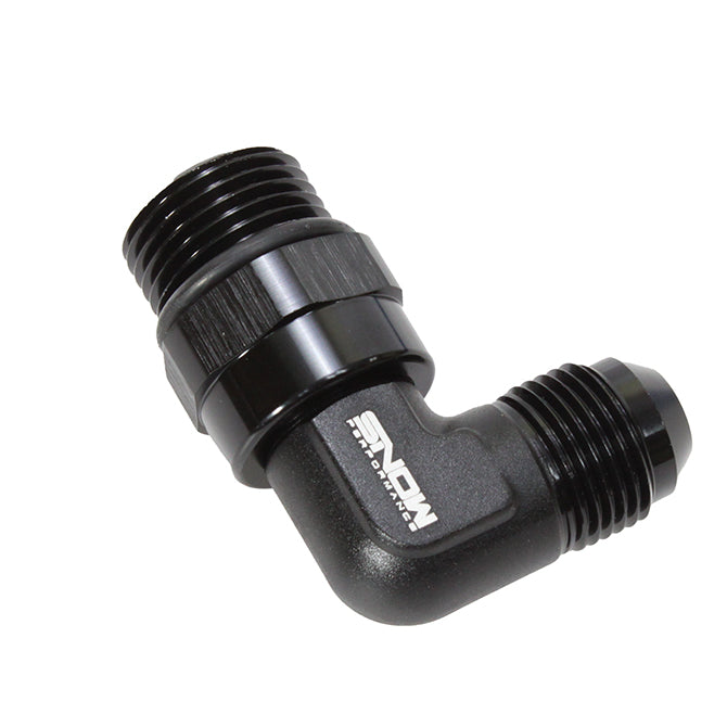 Snow Performance SNF-60189 -10 ORB to -8 AN 90 Degree Swivel Fitting; Black. - Truck Part Superstore