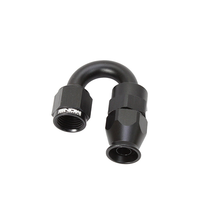 Snow Performance SNF-60618 -6 AN 180 Degree PTFE Hose End; Black. - Truck Part Superstore