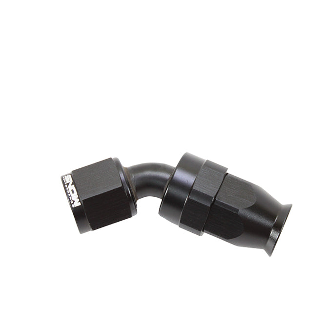 Snow Performance SNF-60845 -8 AN 45 Degree PTFE Hose End; Black. - Truck Part Superstore