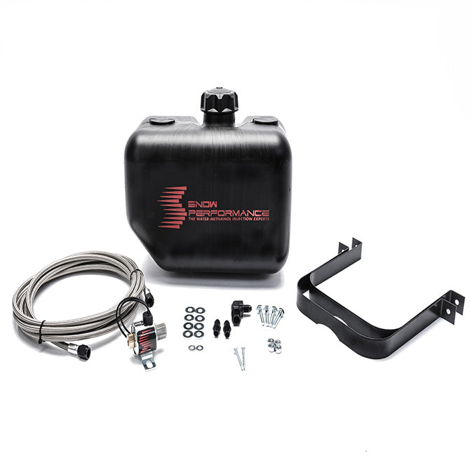 Snow Performance SNO-40014-BRD 2.5 Gal. Water-Methanol Tank Upgrade Braided Stainless Line (w/brackets; solenoi - Truck Part Superstore