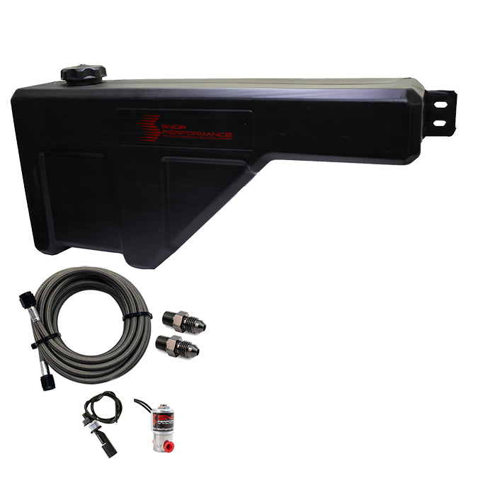 Snow Performance SNO-40015-BRD 10 Gal. Water-Methanol Tank Upgrade Braided Stainless Line (w/brackets; solenoid - Truck Part Superstore