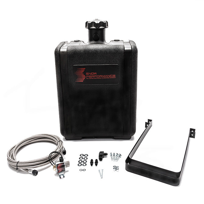 Snow Performance SNO-40016-BRD 7 Gal. Water-Methanol Tank Upgrade Braided Stainless Line (w/brackets; solenoid, - Truck Part Superstore