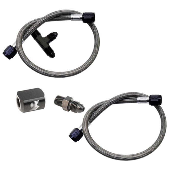 Snow Performance SNO-40040-BRD Water-Methanol Dual Nozzle Upgrade Stainless Steel Braided Line. - Truck Part Superstore