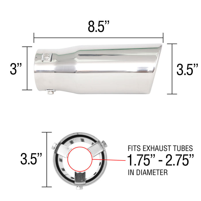 Spectre 22354 Exhaust Tail Pipe Tip - Truck Part Superstore