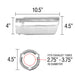 Spectre 22421 Exhaust Tail Pipe Tip - Truck Part Superstore