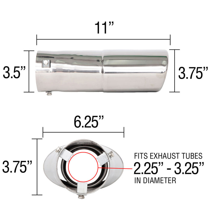 Spectre 25105 Exhaust Tail Pipe Tip - Truck Part Superstore