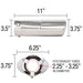 Spectre 25105 Exhaust Tail Pipe Tip - Truck Part Superstore
