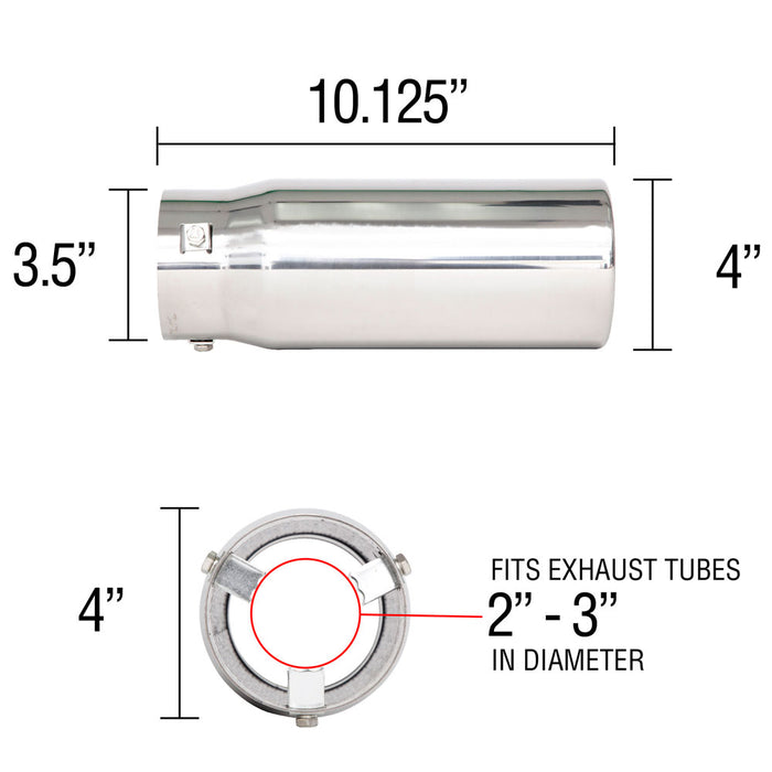 Spectre 25556 Exhaust Tail Pipe Tip - Truck Part Superstore