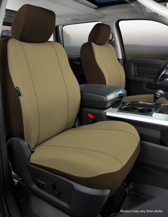 FIA SP87-12 TAUPE Seat Protector™ Custom Seat Cover; Poly-Cotton; Taupe; Bucket Seats; - Truck Part Superstore
