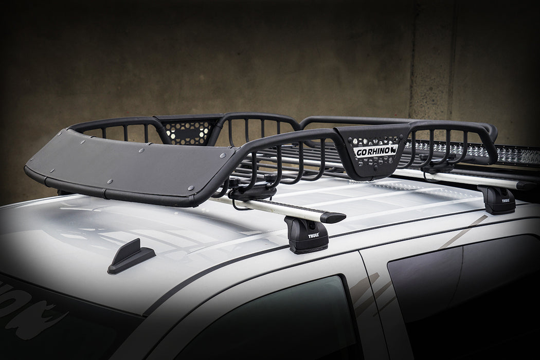 Go Rhino 59017T Classic basket style roof rack comes with no drill cross bar clamps - Truck Part Superstore