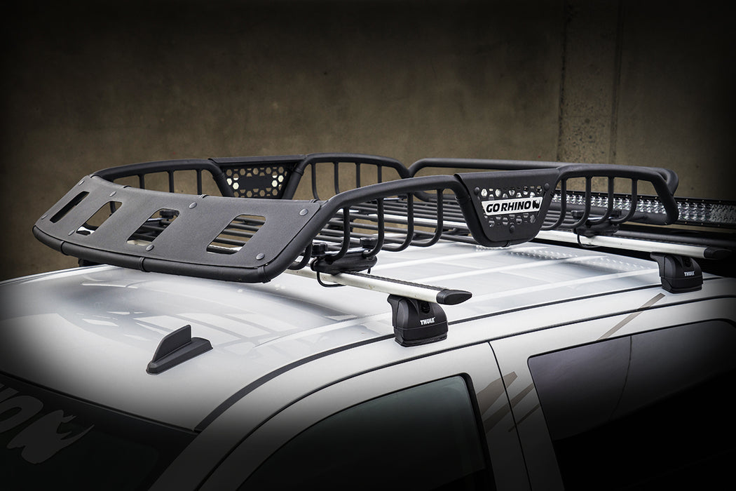 Go Rhino 59047T SR40 Tubular Steel Roof Rack With 4x Light Mount Openings - 60" Long - Truck Part Superstore