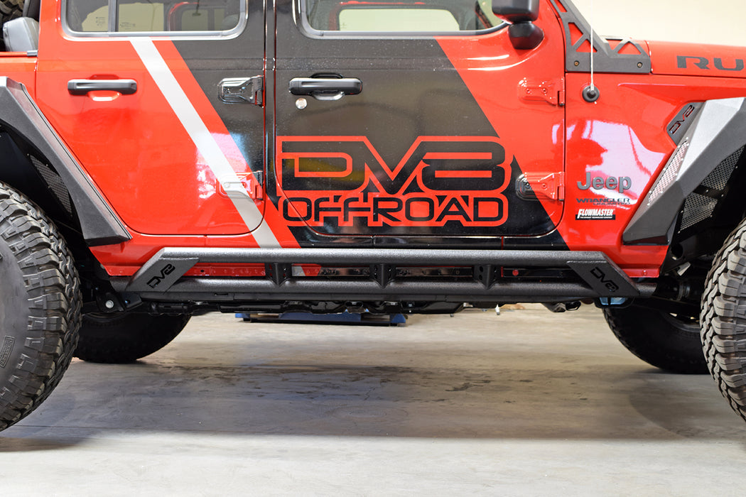 DV8 Offroad SRJL-03 Jeep JL Tubular Rock Slider with Plated End Caps 18-Present Wrangler JL DV8 Offroad - Truck Part Superstore