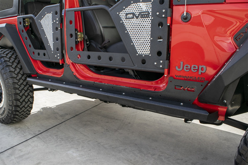 DV8 Offroad SRJL-06 Jeep JL Rocker Guards W/ Rock Skins 18-Present Jeep JL 4 Door DV8 Offroad - Truck Part Superstore