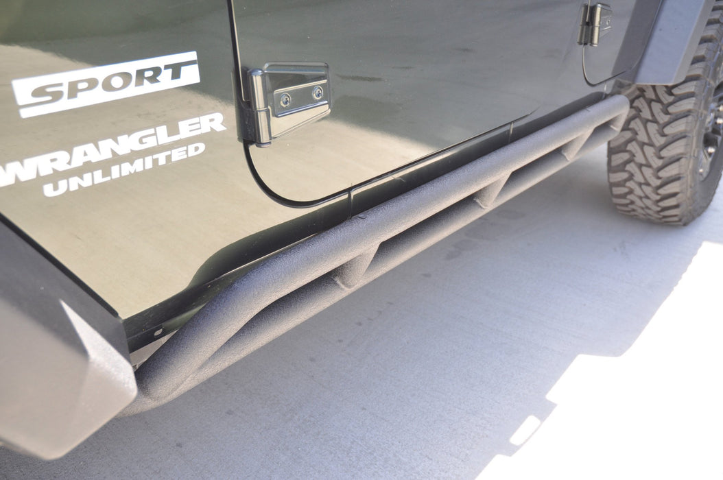 DV8 Offroad SRSOTB-01 Jeep JK Rock Guard/Sliders Black 07-18 Wrangler JK 4 Door Steel DV8 Offroad - Truck Part Superstore