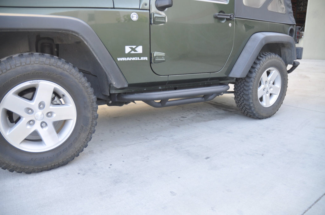 DV8 Offroad SRSOTB-03 Jeep JK Rock Guard/Sliders Black 07-18 Wrangler JK 2 Door Steel DV8 Offroad - Truck Part Superstore