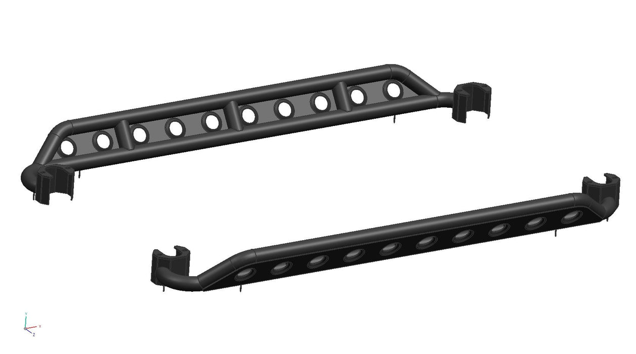 DV8 Offroad SRSOTB-04 Jeep JK Rock Guard/Sliders Plated w/Holes 07-18 Wrangler JK 4 Door Steel DV8 Offroad - Truck Part Superstore