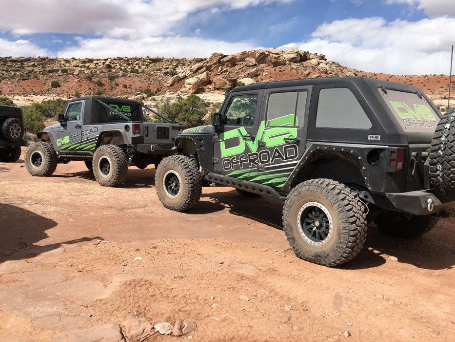DV8 Offroad SRSOTB-04 Jeep JK Rock Guard/Sliders Plated w/Holes 07-18 Wrangler JK 4 Door Steel DV8 Offroad - Truck Part Superstore