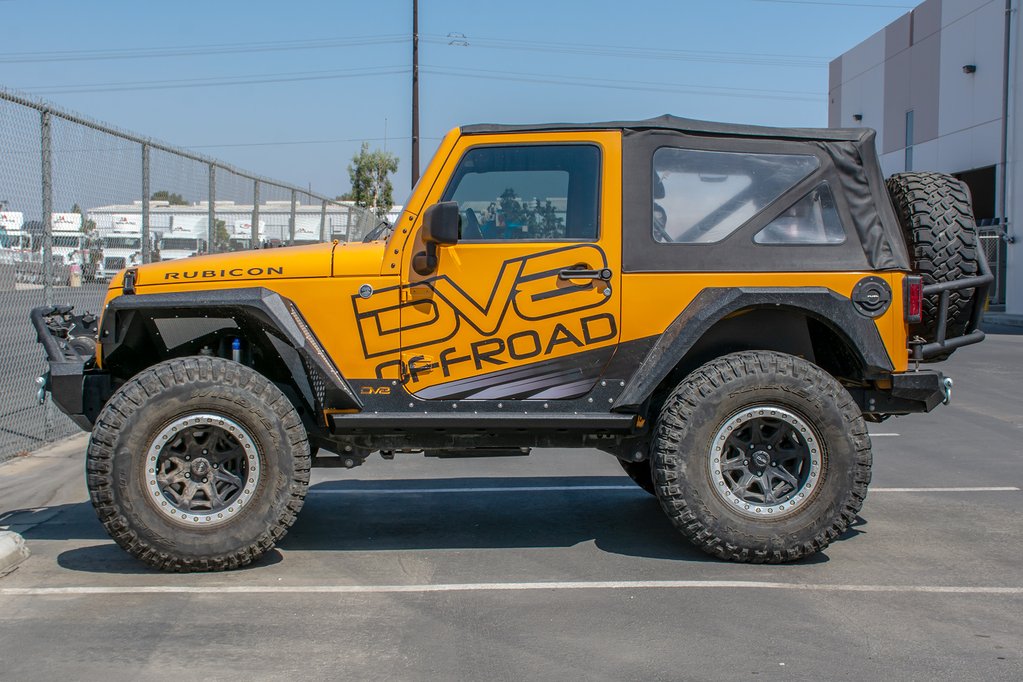 DV8 Offroad SRSOTB-12 Jeep JK Body and Frame Mounted Sliders For 07-18 Jeep Wrangler JK 4 Door - Truck Part Superstore