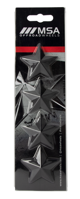 MSA Offroad Wheels STAR-BLACK MSA STAR LOGO - BLACK (4PK) - MSA WHEELS - Truck Part Superstore