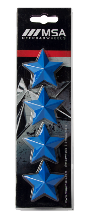 MSA Offroad Wheels STAR-BLUE MSA STAR LOGO - BLUE (4PK) - MSA WHEELS - Truck Part Superstore