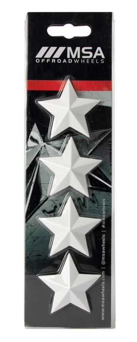 MSA Offroad Wheels STAR-WHITE MSA STAR LOGO - WHITE (4PK) - MSA WHEELS - Truck Part Superstore