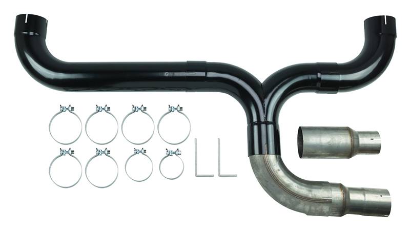 Pypes Performance Exhaust STD005B Diesel Dual Stack Kit 5 in Dual Exit Black Finish Hardware Incl 409 Stainless Steel Pypes Exhaust - Truck Part Superstore